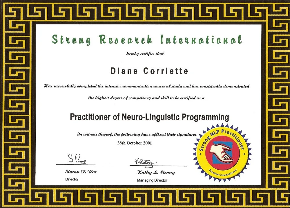 Practitioner of NLP Certificate