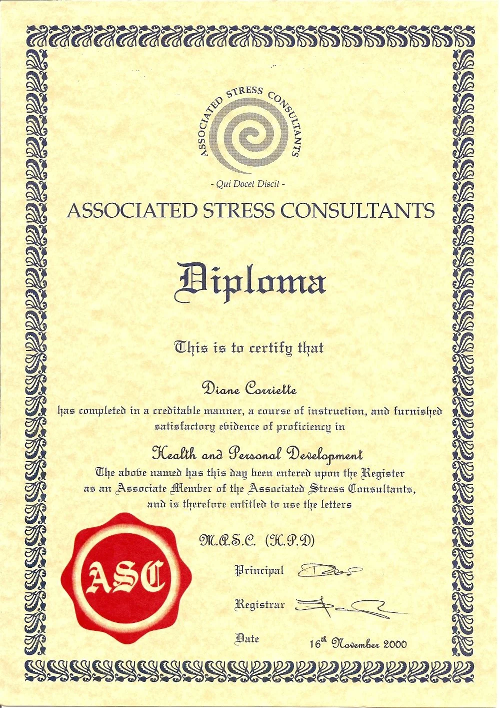 Health and Personal Development Diploma